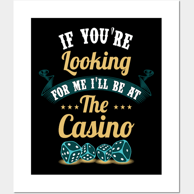 Casino Dice Motif Dice Game Lovers Design Wall Art by Shirtjaeger